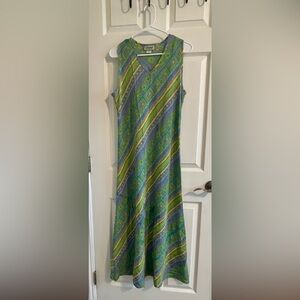 Colorful Vintage 90’s Cirana Maxi Shift Floral Patterned Dress Sz L